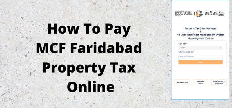 mcf faridabad property tax online
