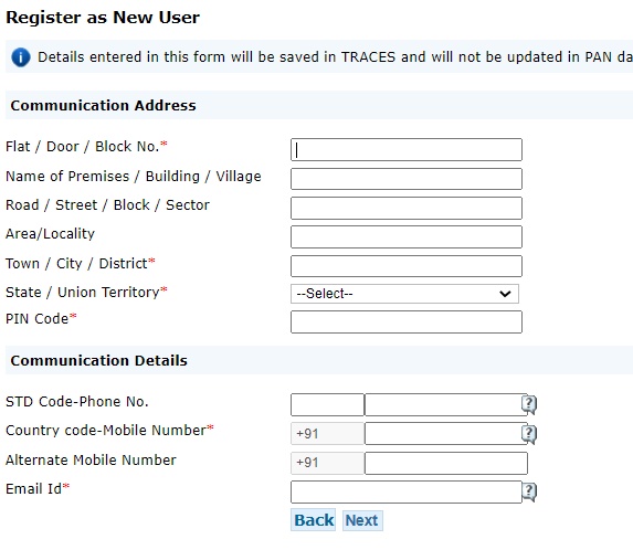 new user registration traces