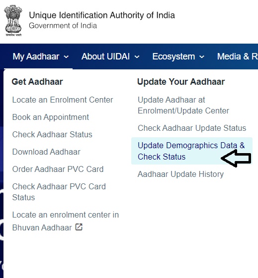 update aadhaar address
